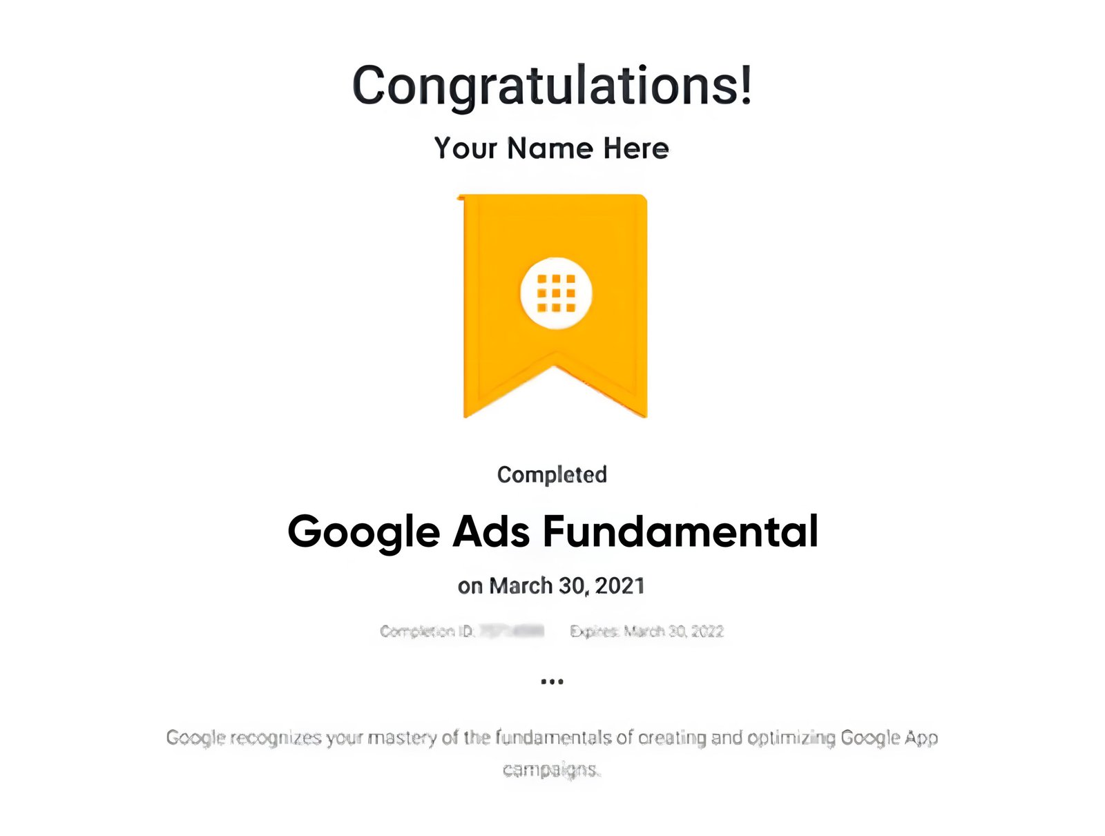 Google certificate 1